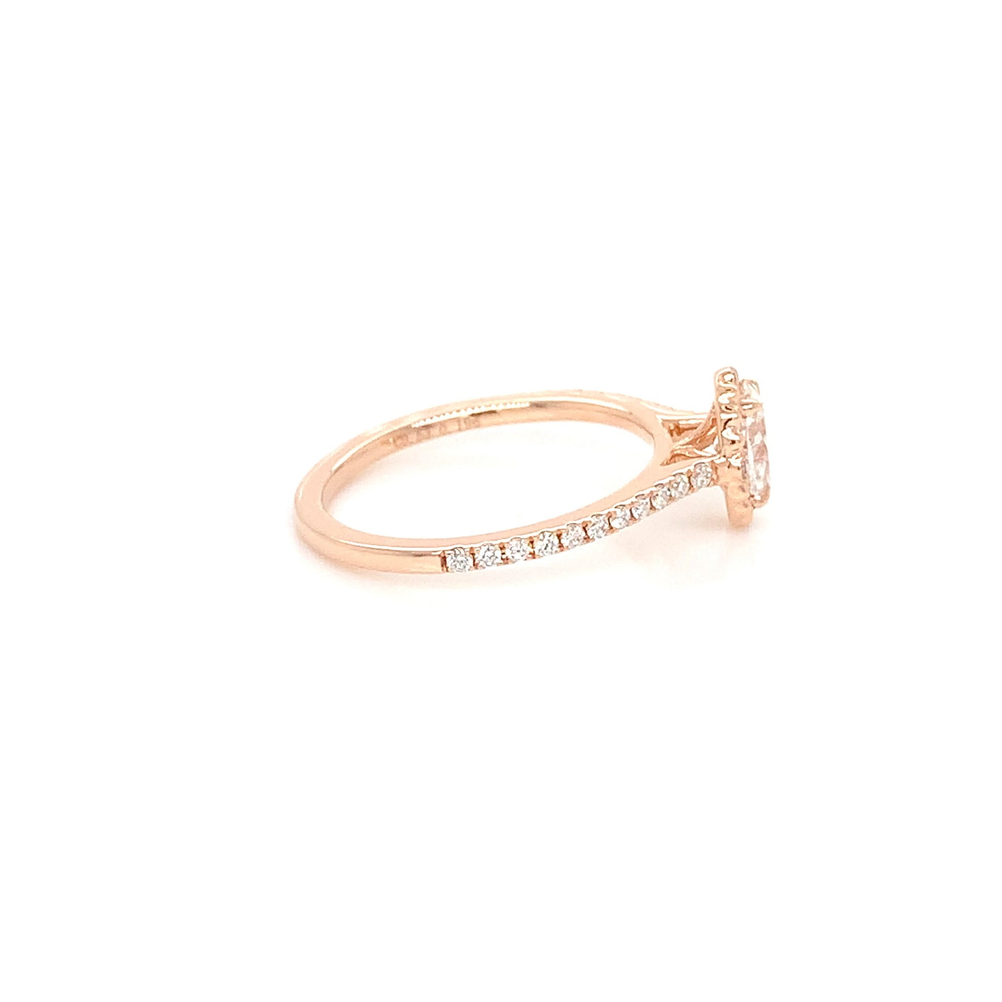Rose Gold Black Diamond Engagement Ring | 14K Bold & Elegant Design