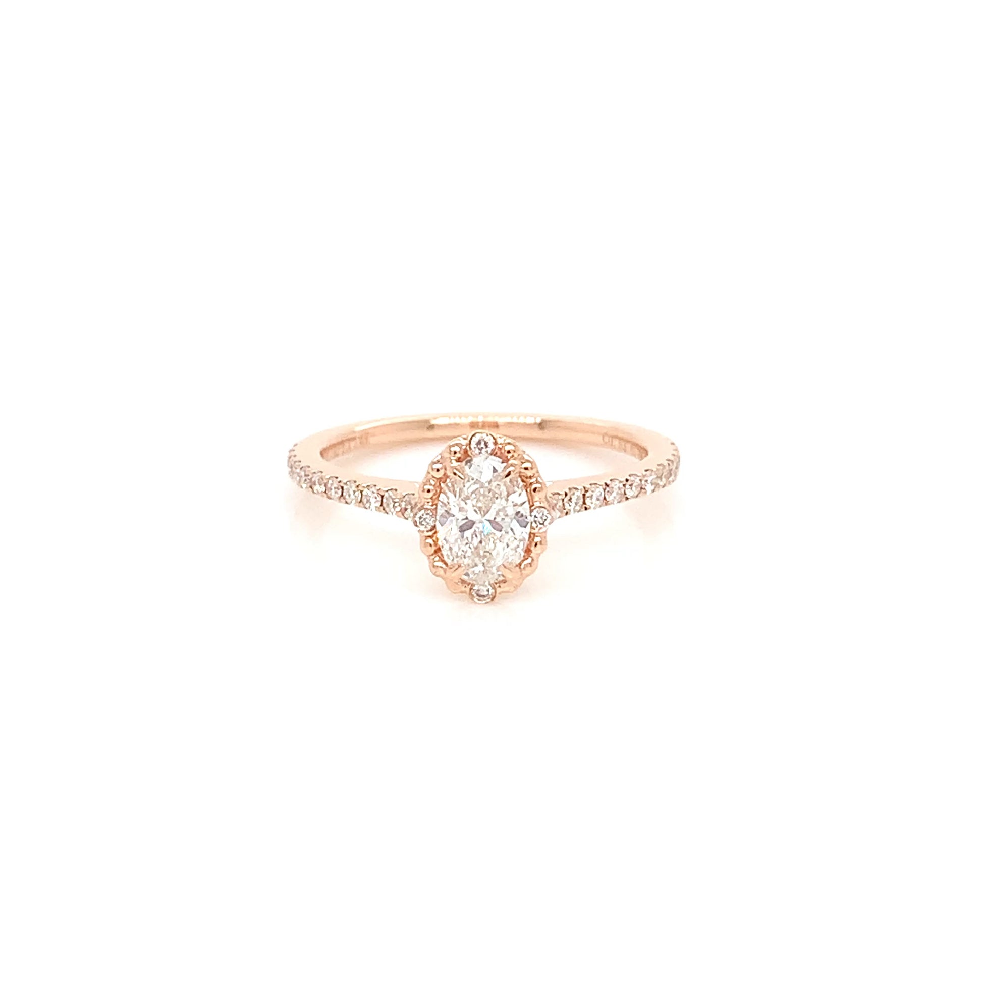 Rose Gold Black Diamond Engagement Ring | 14K Bold & Elegant Design