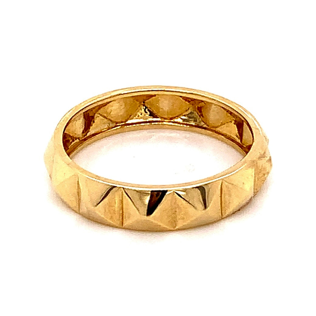 14k Yellow Gold Spikes Band