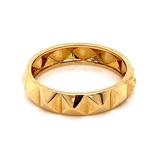 14k Yellow Gold Spikes Band