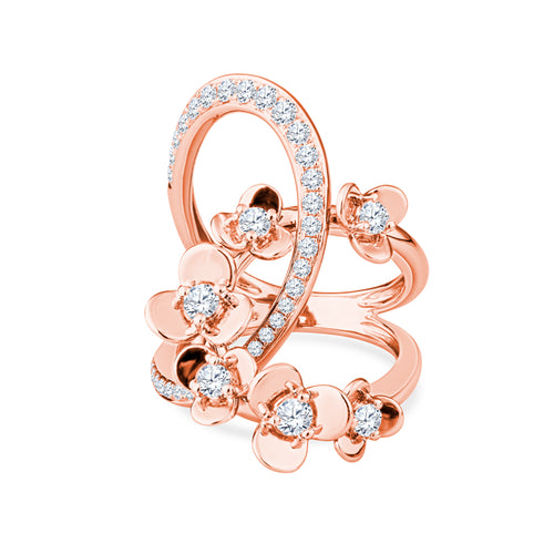 Dreamy Flowers Burst with Diamond Light