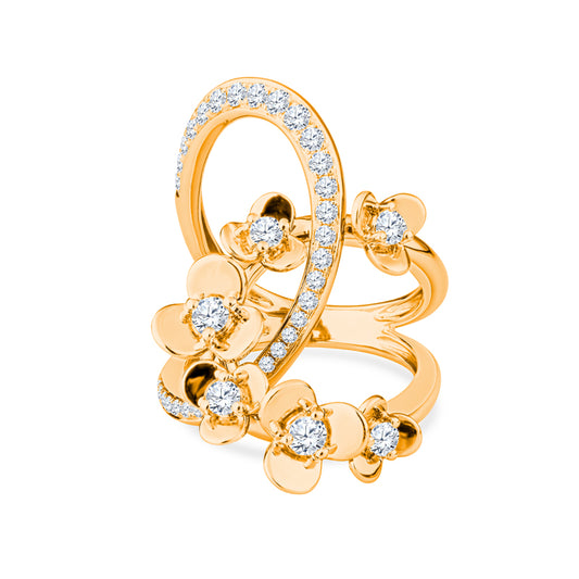 Dreamy Flowers Burst with Diamond Light