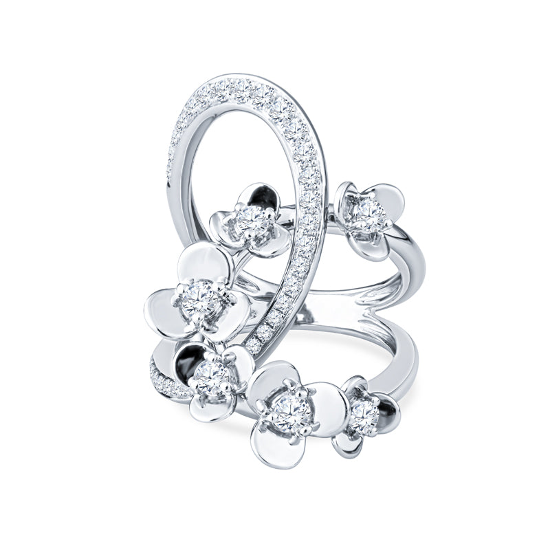 Dreamy Flowers Burst with Diamond Light