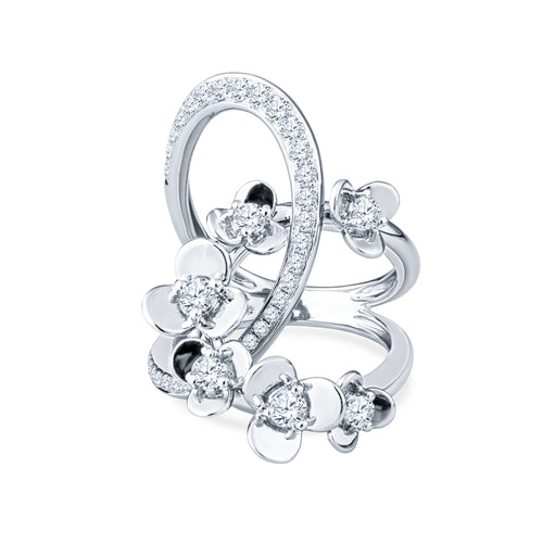 Dreamy Flowers Burst with Diamond Light