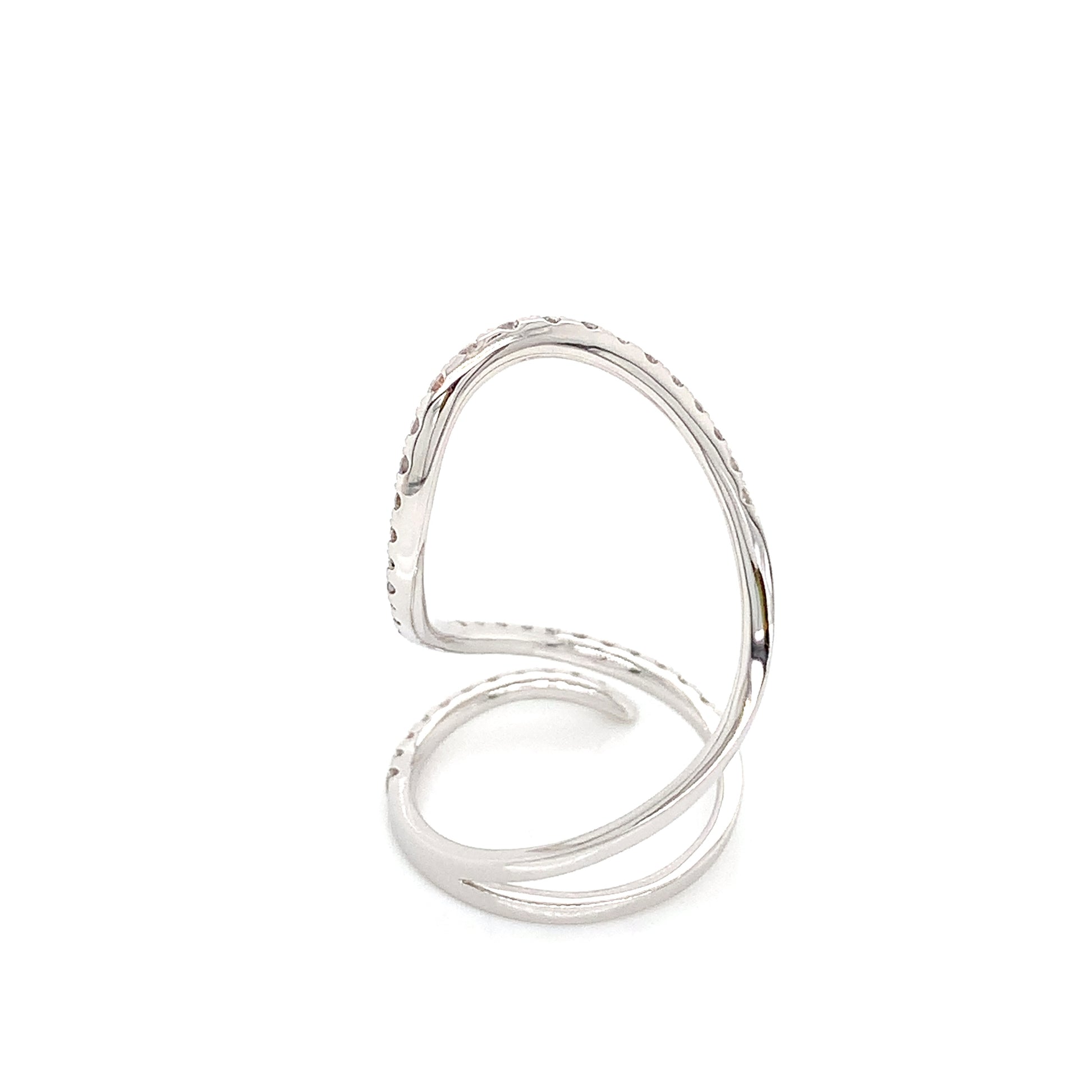 18kt White Gold Wrap Ring: 1.06ct Fine Natural Diamonds