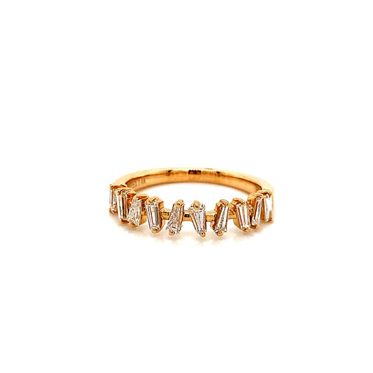 Chic 14KY Fashion Ring with Trapezoid Cut Diamonds – 0.64 CTW of Earth-Mined Diamonds