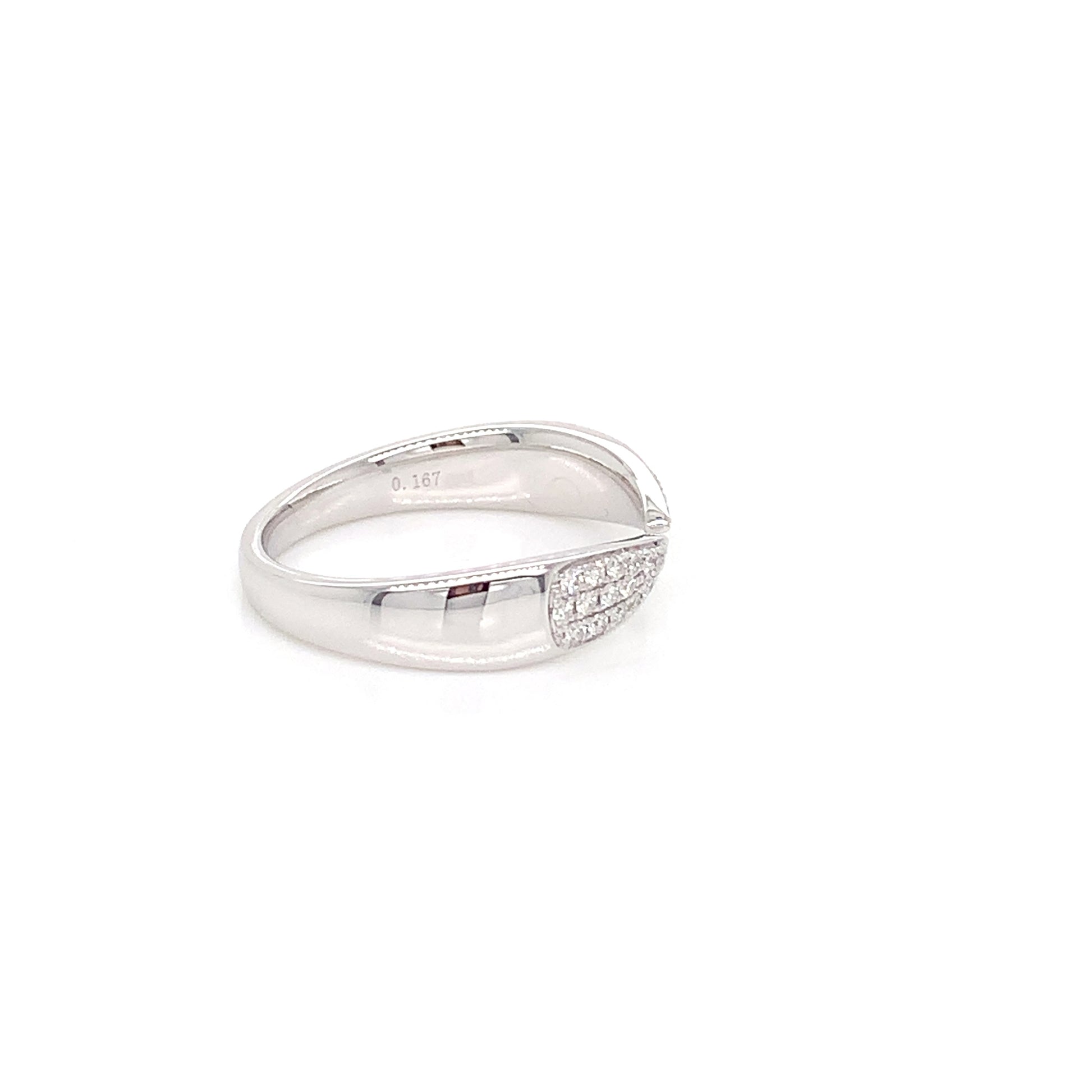 14K White Gold Pointed Diamond Ring | Sleek Modern Accent 0.16 CTW