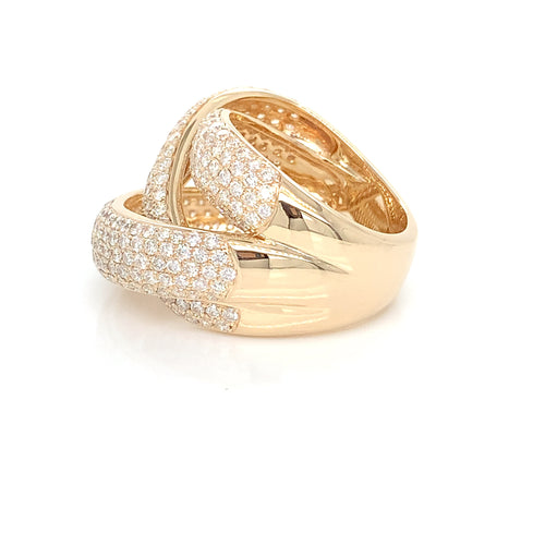 14K Diamond Wrap Ring | 3.48 cttw Pavé Set Luxury