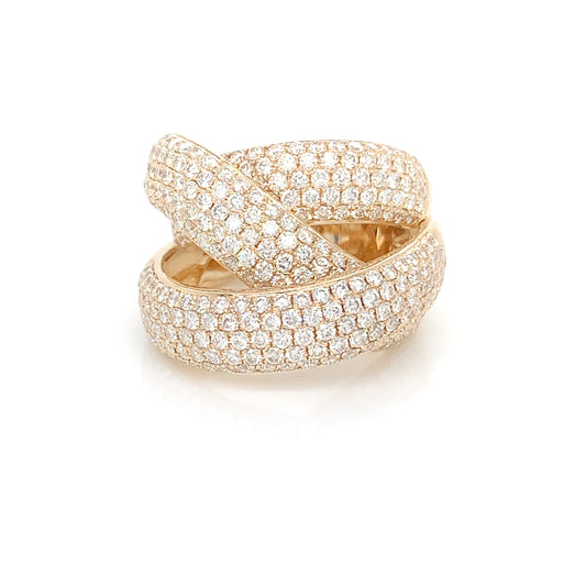 14K Diamond Wrap Ring | 3.48 cttw Pavé Set Luxury