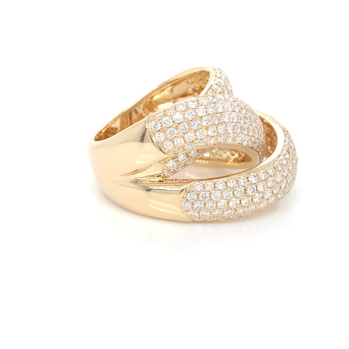 14K Diamond Wrap Ring | 3.48 cttw Pavé Set Luxury