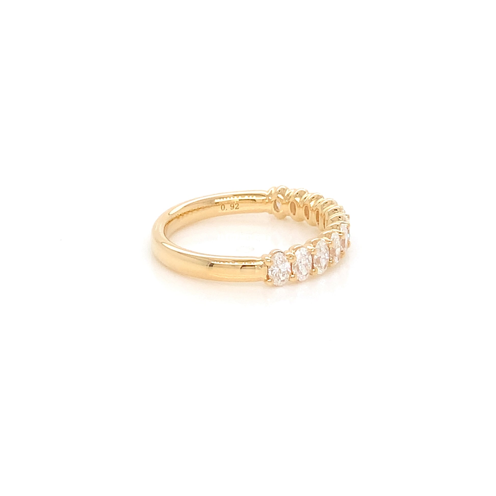 18K White Gold Emerald Cut Band | Elegant Diamond Eternity Ring