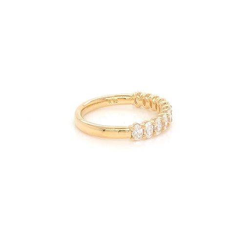 18K White Gold Emerald Cut Band | Elegant Diamond Eternity Ring