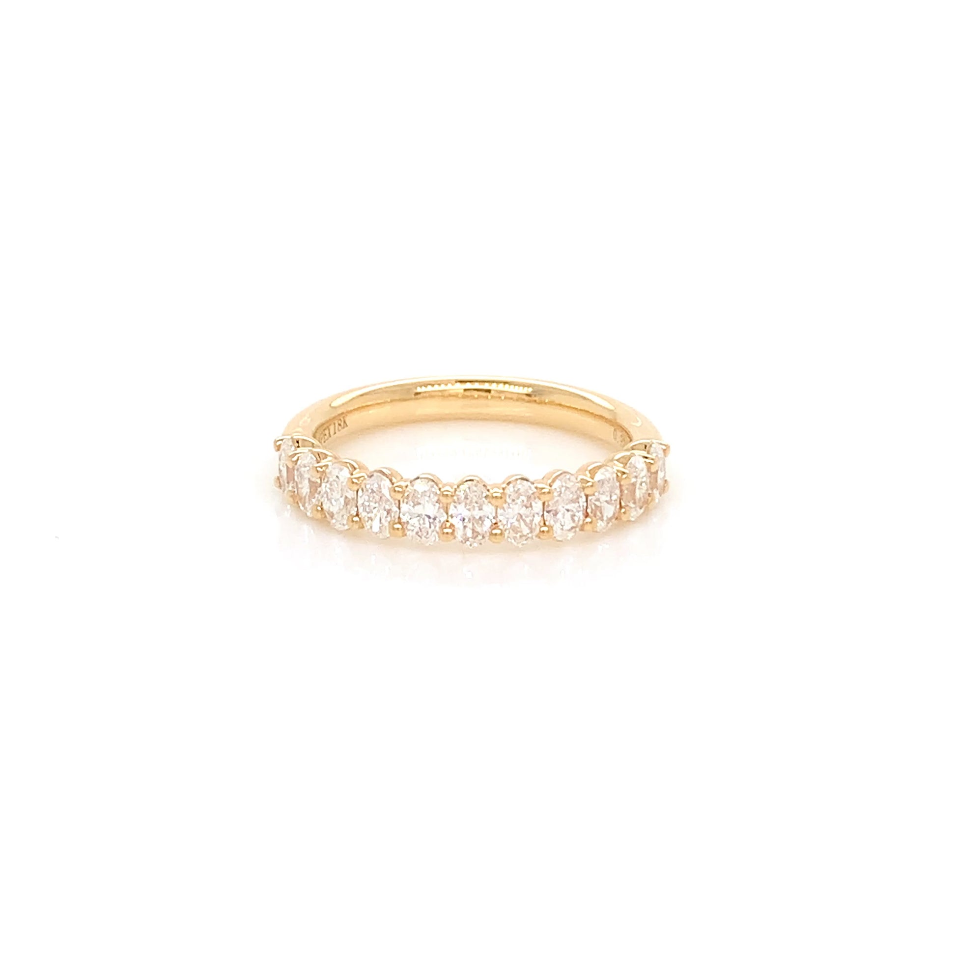 18K White Gold Emerald Cut Band | Elegant Diamond Eternity Ring