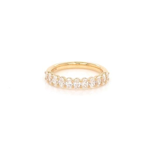 18K White Gold Emerald Cut Band | Elegant Diamond Eternity Ring