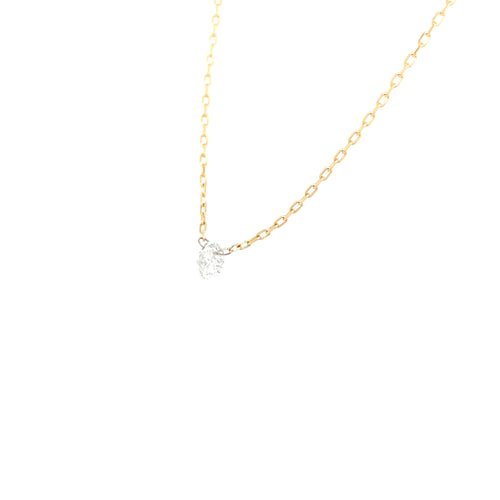 Solitaire Diamond Chain 18kt Yellow Gold – 0.31ct, 18"