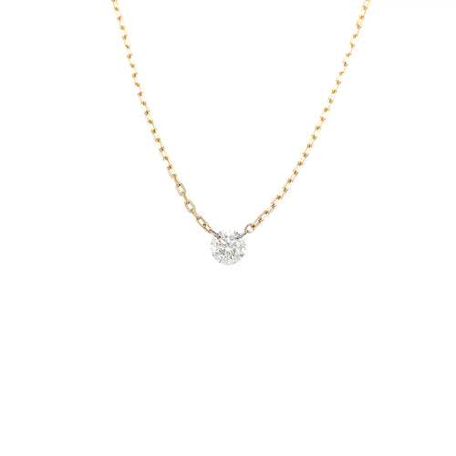 Solitaire Diamond Chain 18kt Yellow Gold – 0.31ct, 18"