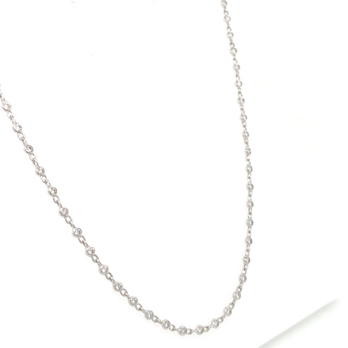 Diamond by Yard Necklace in 18kt White Gold – 1.32ct, 18"