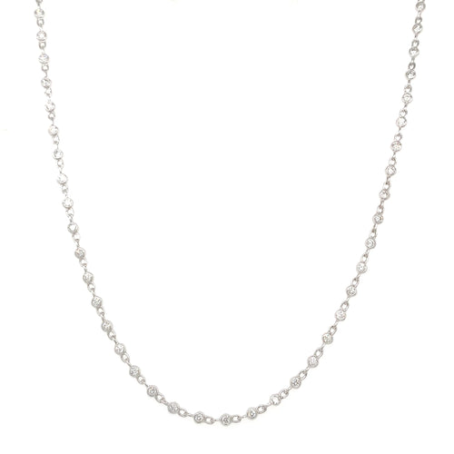 Diamond by Yard Necklace in 18kt White Gold – 1.32ct, 18"