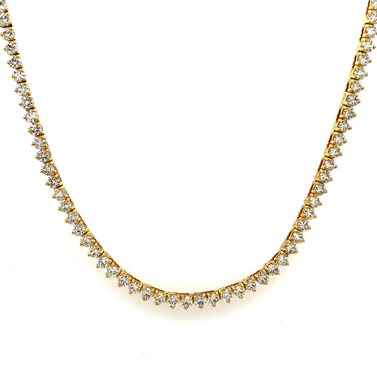 Exquisite 14KY Diamond Tennis Necklace – 5.01 CTW of Earth-Mined Diamonds