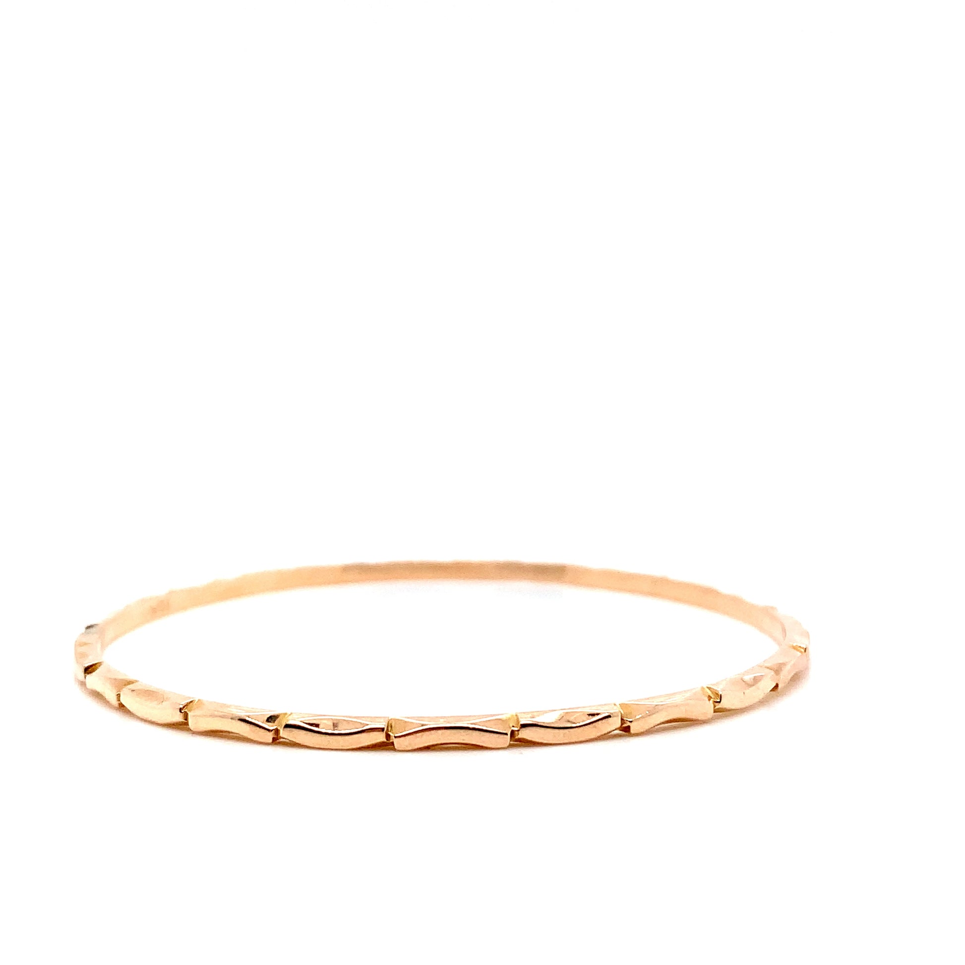 Rose Gold Bracelet 10K | Elegant Wave Motif Design