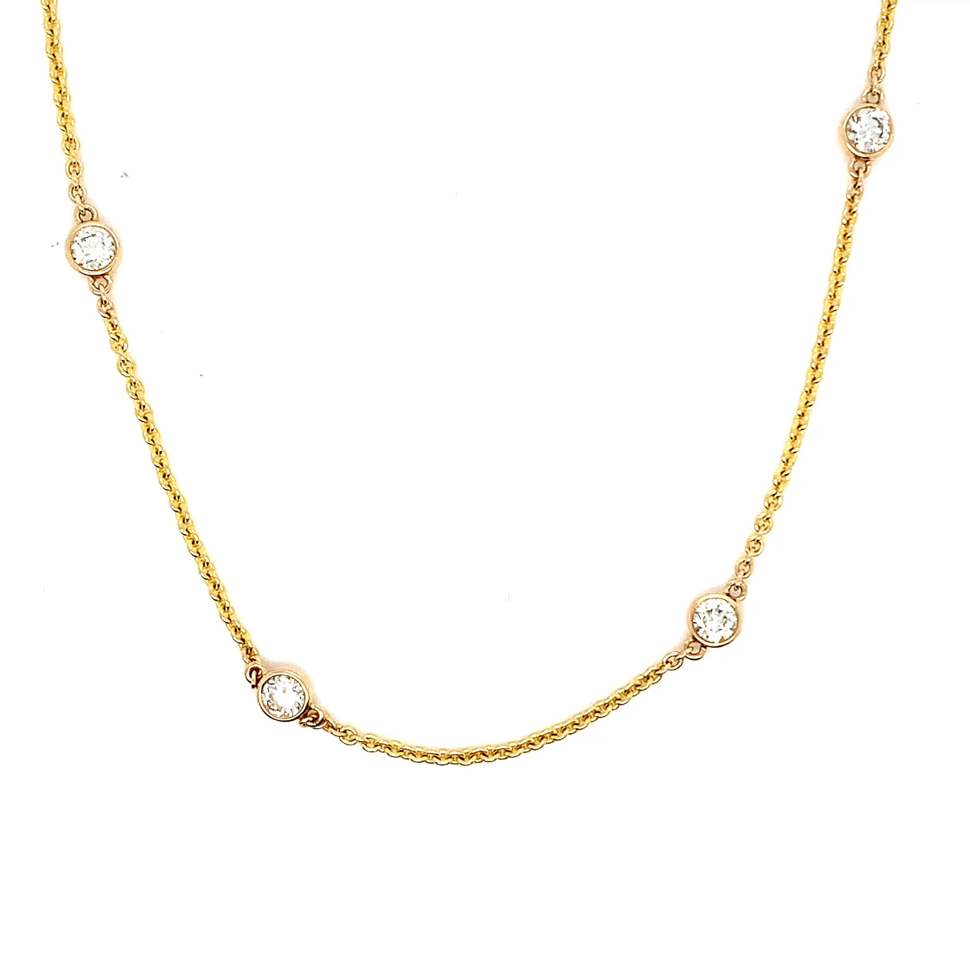 Gold Diamond Chain Necklace | 14K Elegant Design
