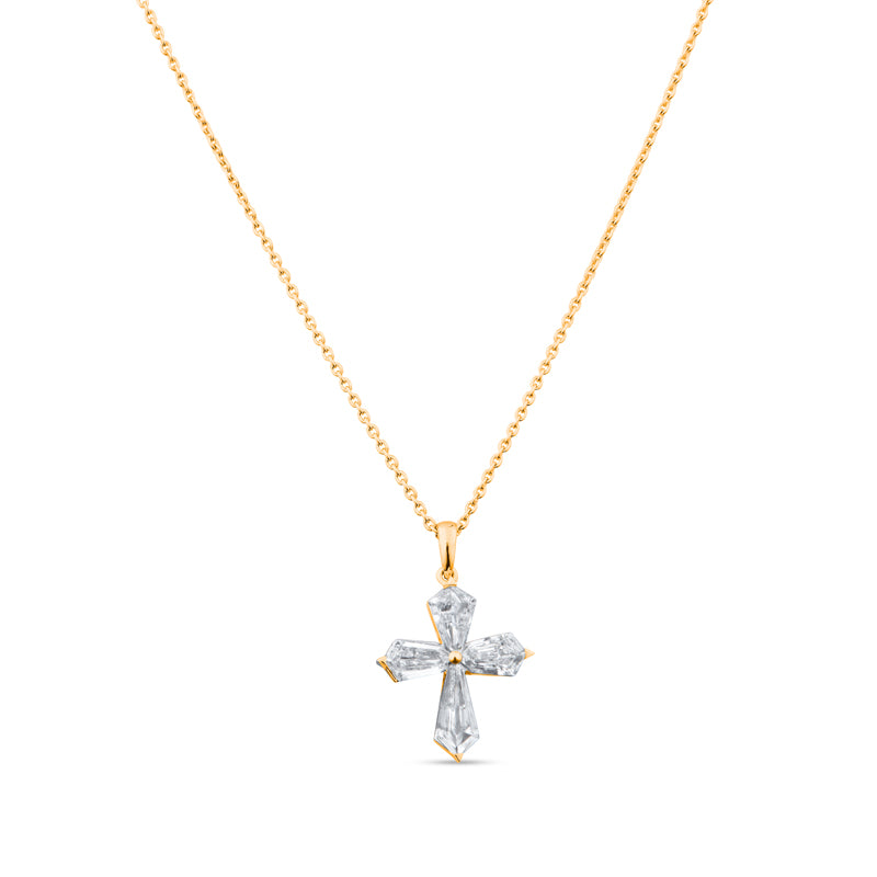 Kite Diamonds Ignite in Every Facet of This Bespoke Platinum Cross Pendant