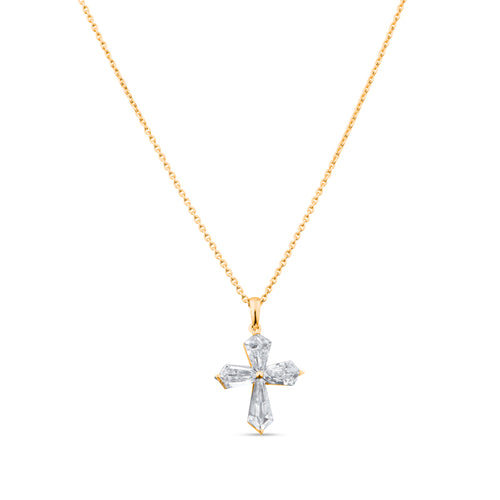 Kite Diamonds Ignite in Every Facet of This Bespoke Platinum Cross Pendant