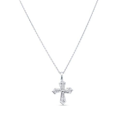 Kite Diamonds Ignite in Every Facet of This Bespoke Platinum Cross Pendant