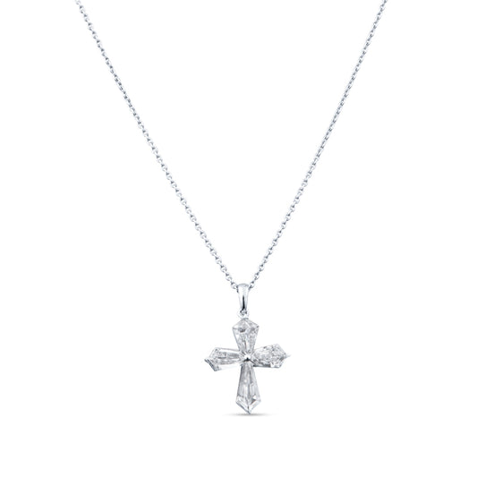 Kite Diamonds Ignite in Every Facet of This Bespoke Platinum Cross Pendant