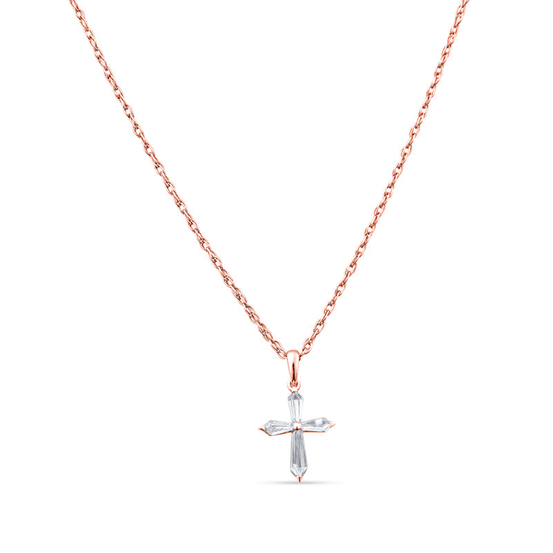 0.29 CT Kites Adorn a Cross Platinum Pendant