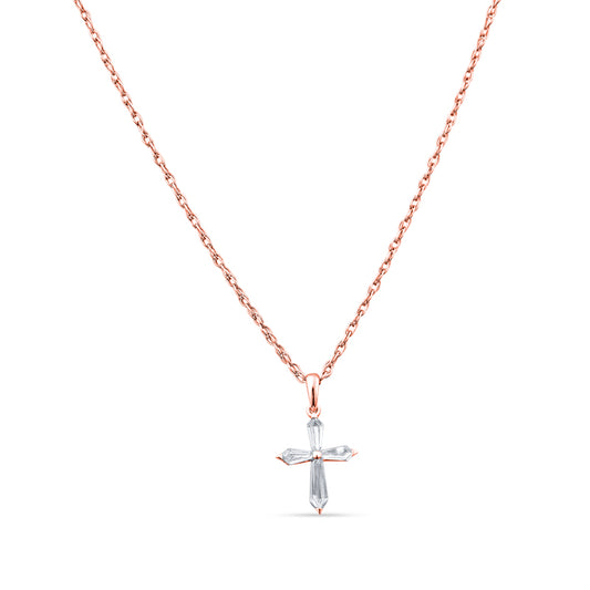 0.29 CT Kites Adorn a Cross Platinum Pendant