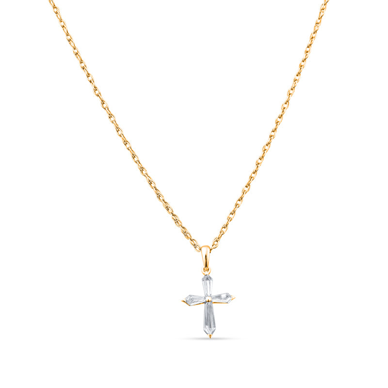 0.29 CT Kites Adorn a Cross Platinum Pendant