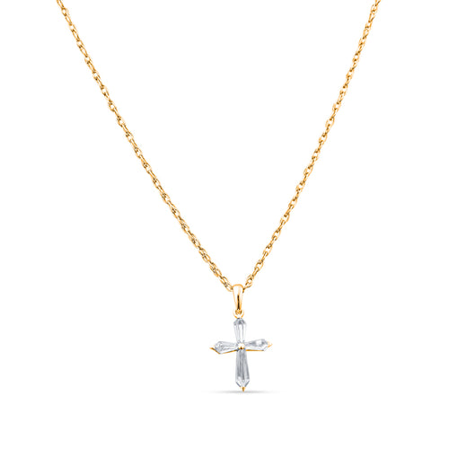 0.29 CT Kites Adorn a Cross Platinum Pendant