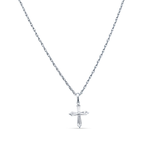 0.29 CT Kites Adorn a Cross Platinum Pendant
