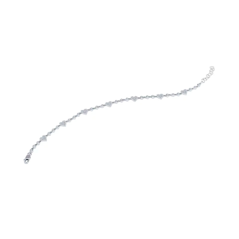 This Diamond Charm White Gold Bracelet is Your Blank Canvas