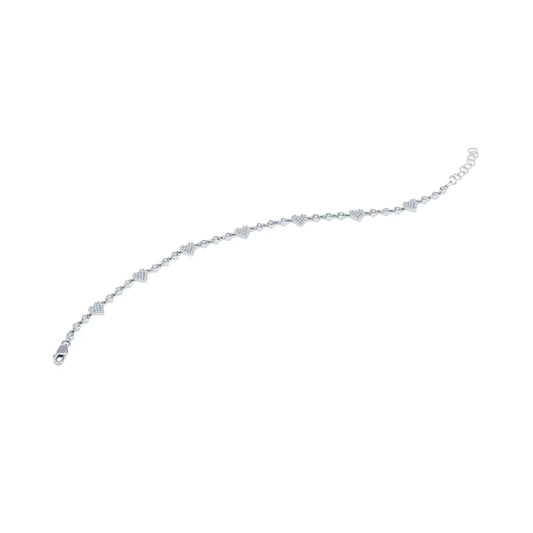 This Diamond Charm White Gold Bracelet is Your Blank Canvas