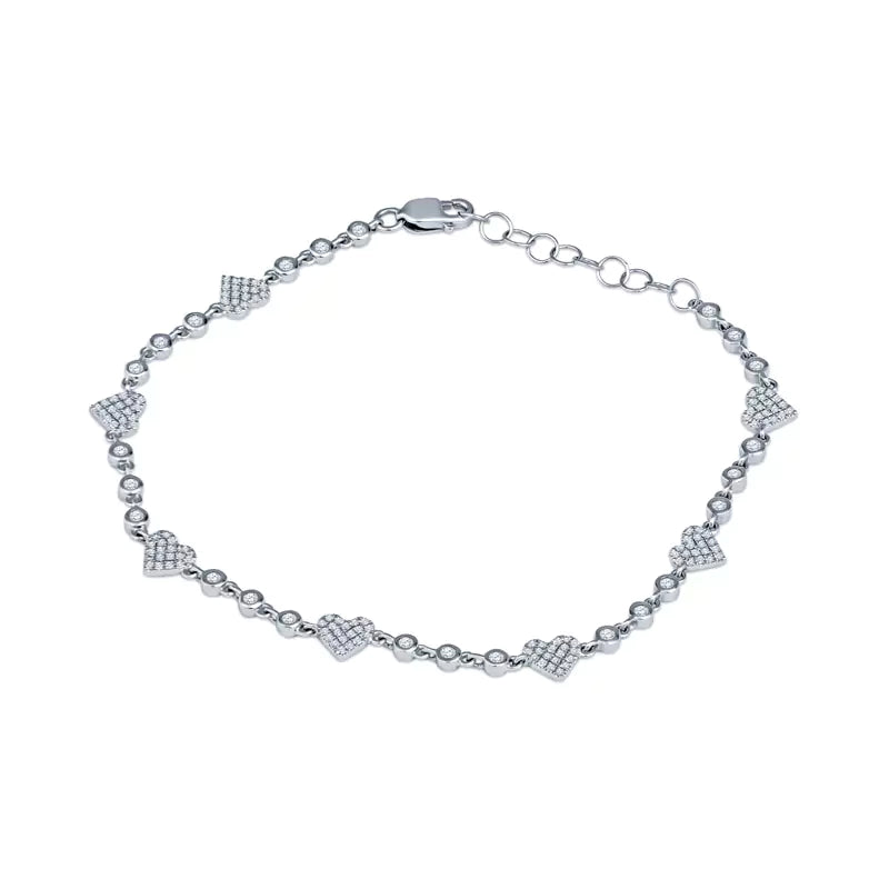 This Diamond Charm White Gold Bracelet is Your Blank Canvas
