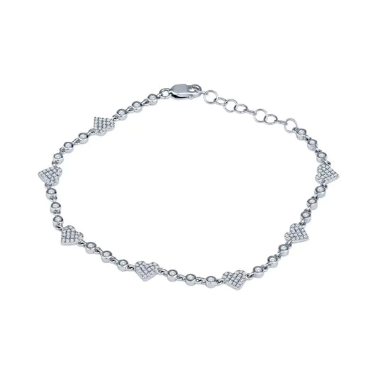 This Diamond Charm White Gold Bracelet is Your Blank Canvas