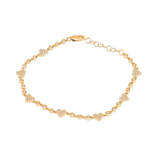 This Diamond Charm Yellow Gold Bracelet is Your Blank Canvas