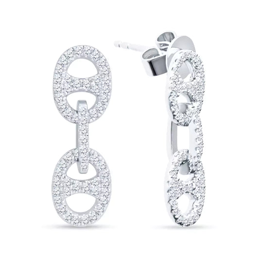 Sparkling Embrace: 0.63 CTTW Diamonds Dance Across Enchanting DANGLING Earring