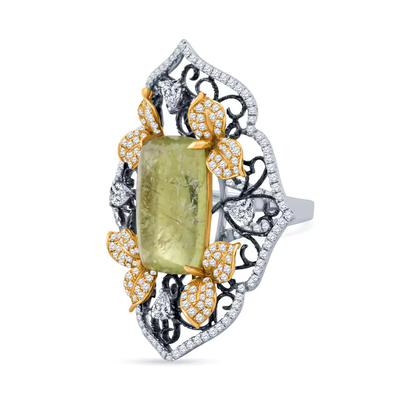 Unleash Your Inner Nature Lover: Own a Piece of Enchanting Garden Magic White Gold Ring
