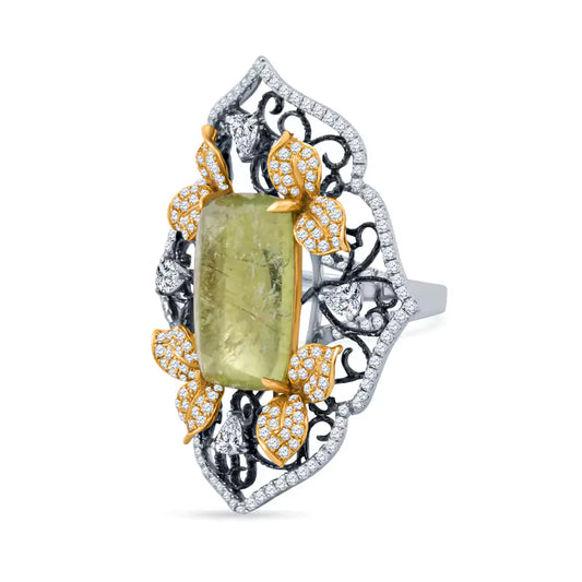 Unleash Your Inner Nature Lover: Own a Piece of Enchanting Garden Magic White Gold Ring