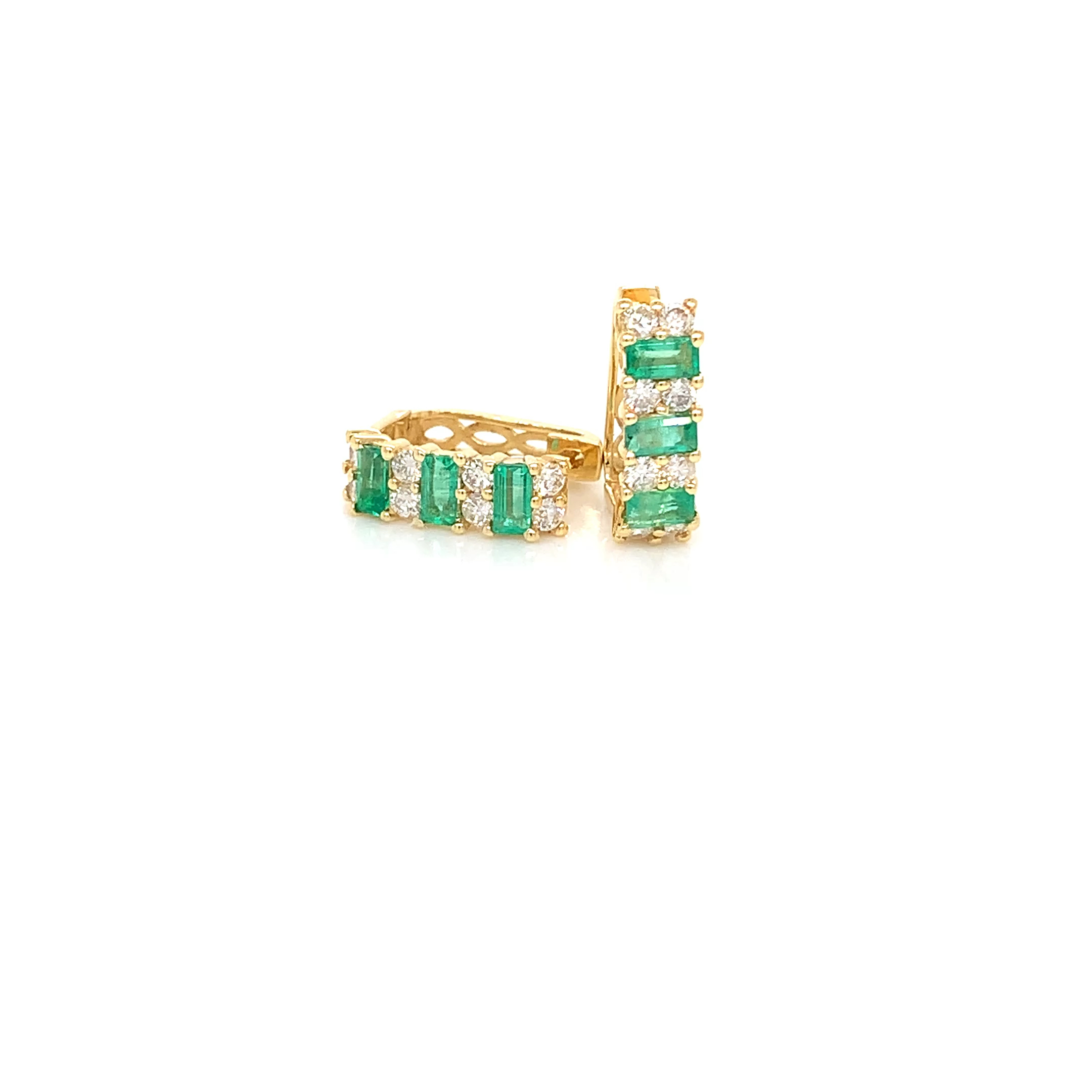 emerald diamond earrings
