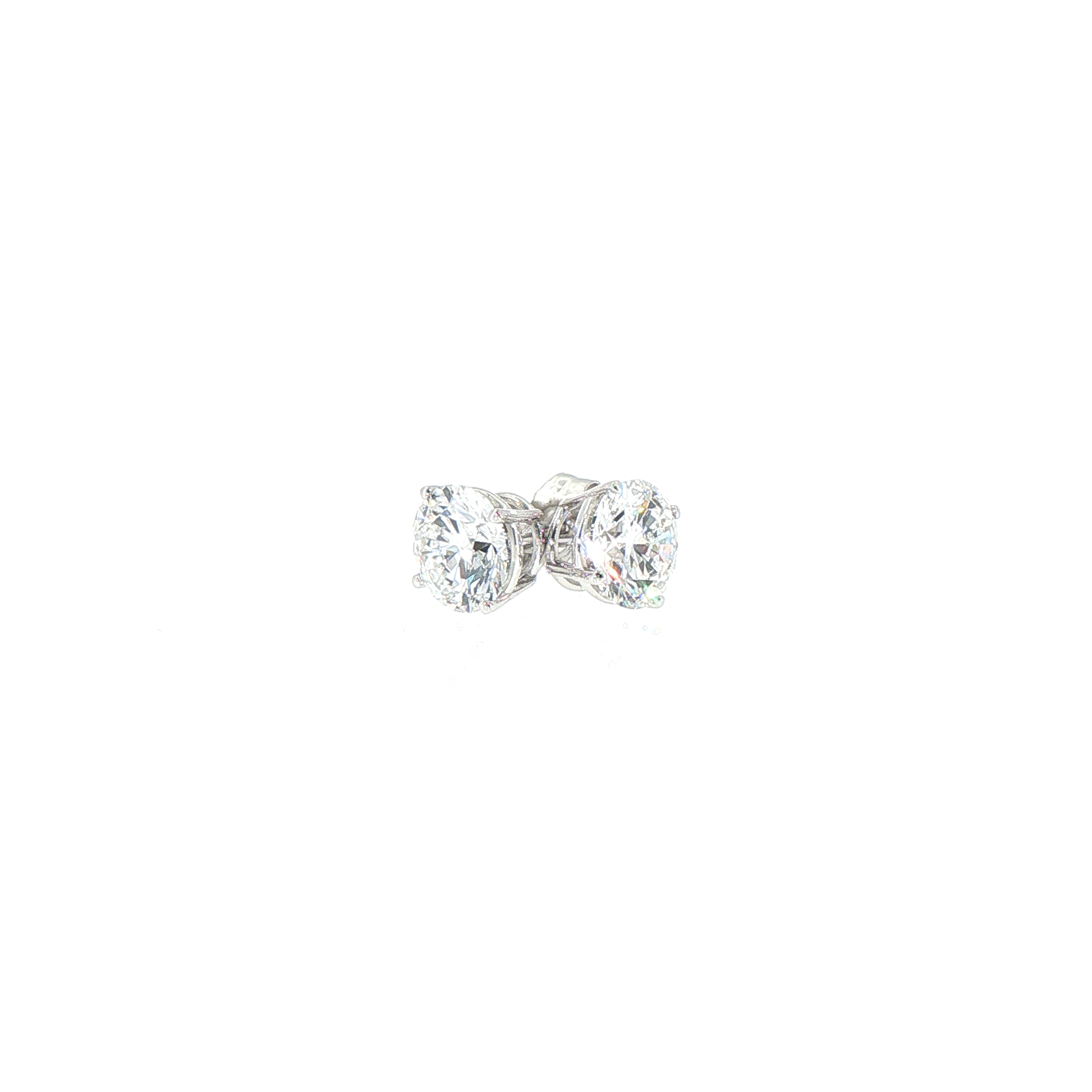 2.20ctw Lab-Grown Round Diamond Stud Earrings in White Gold (IGI Certified)